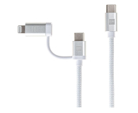 Adam Elements Dual Cable USB-C C/L Mfi 100cm white - 1352323 - zdjęcie 1
